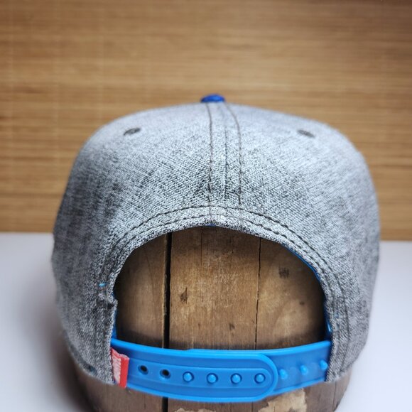 Captain America Marvel Strap Back Hat Cap The Winter Soldier Grey and Blue - Picture 6 of 9
